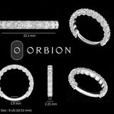 Brilliant Cut Round Moissanite Pave Set 3/4 10K/14K/18K Solid Gold Eternity Band, Moissanite Wedding Band, Stacking Band For Women