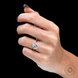 3 CT Fat Pear Unique Custom Cut Lab Grown Diamond Ring, Georgian Style Round Shank Vintage Ring in Yellow Gold, Antique Engagement Ring