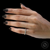 3 Row Full Eternity Wedding Band, Stackable Diamond Wedding Band, Three Row Diamond Band, Anniversary Ring, Elegant Stacking Ring