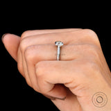 Old Mine Cut Cushion Moissanite Ring, Bezel Engagement Ring, Off White Color Stone Ring, Satin Matte Finish Ring, Dainty Rose Gold Rings