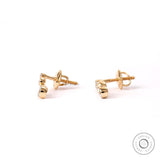 Graduated Diamond Swirl Journey Earrings, Lab Grown Diamond Bubble Drop Earrings, 10k/14k/18k Solid Gold Earrings, Bezel Set Wedding Studs