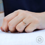 Plain Gold Wedding Band Women, Thin Gold Band, Unique 10k Yellow Gold Simple Wedding Band, Minimalist Stacking Bands, Flat Wedding Band