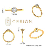 1 CT GHI OEC Solitaire Moissanite Ring, 10K Yellow Gold Vintage Style Unique Engagement Ring, Proposal Ring For Women, Promise Ring Gold