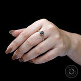 2 CT Emerald Cut Black Green Moissanite Engagement Ring, 10K Yellow Gold Bezel Ring, Closed Basket Ring, Green Stone Ring, Color Stone Rings