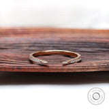 Open Pave Wedding Band, Moissanite Open Spacer Ring, Delicate Open Cuff Ring, Open Claw Ring, Gap Rings, Half Eternity Band, 14k Gold Band