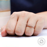 Dainty Moissanite Band, Half Eternity Band, Marquise Shaped Stacking Band, Minimalist Ring Jewelry, Delicate Band Ring, 14k Rose Gold Band