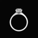 Brilliant Radiant Cut Moissanite Tulip Set Ring, Moissanite Anniversary Ring, 10K/14K/18K Solid Gold Ring, Solitaire Ring Gold
