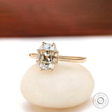 Elongated Cushion Engagement Ring, Old Mine Cut Ring, Cushion Moissanite Ring, Georgian Ring, 2.5 Ct Moissanite Ring, Vintage Ring Gold