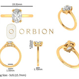 Dazzling Oval Moissanite Solitaire Ring in 10K Yellow Gold - Timeless Elegance" Double Claw Prong Wedding Ring, Moissanite Engagement Ring