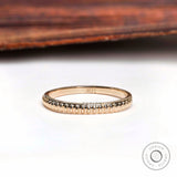Solid Gold Wedding Band, Fluted Design, Modern Touch, 14k Or 18k, Timeless Dainty Classic Band, Textured Ring, Unique Plain Gold Band