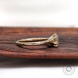 OEC Moissanite Ring, 6 Prong Solitaire Moissanite Ring, Old European Cut Ring, Solitaire Promise Ring, Georgian Ring, Antique Gold Ring