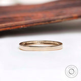 14k Solid Yellow Gold Flat Wedding Band • POLISHED • COMFORT FIT • Classic Wedding Rings for Men and Women • Plain Simple Wedding Band Ring