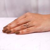 Unique Snake Design Engagement Lab Diamond Ring, Bridal Ring, Solid Yellow Gold Ring, Anniversary Gifts, Promise Ring, Handmade Ring For Her