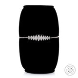 Marquise Shaped Round Lab Grown Diamond Bolo Bracelet For Women, Solid Gold Chain Bracelet, Adjustable Graduating Diamond Slider Bracelet