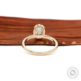 2 Ct Oval Lab Grown Diamond Bezel Engagement Ring in Yellow Gold Wedding Ring 2 Carat Oval Moissanite Ring Solitaire Oval Cut Promise Ring