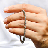 2.50 MM Round Cut Lab Grown Diamond Tennis Bracelet, Bezel Set Minimalist Bracelet, Tennis Bracelet For Everyday Wear, Daily Wear Jewelry