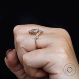 1.5 CT Pear Cut Lab Grown Diamond Engagement Ring, IGI Certified, 14k Rose Gold Anniversary Ring, Unique Teardrop Ring, Wedding Ring Women