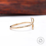 14K Solid Gold Diamond Snake Ring, Everyday Wear Serpent Ring, Anniversary Gift, Dainty Snake Rings for Women, Animal Jewelry, Gift For Her