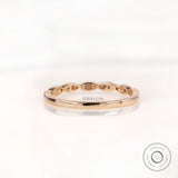 Vintage-inspired Marquise Moissanite Wedding Band in Elegant 14K Gold, Art Deco Milgrain Half Eternity Band