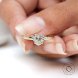 2 Ct Heart Moissanite Engagement Ring Solitaire Heart Shaped Tulip Setting Ring For Women Heart Cut Proposal Promise Ring 14k Yellow Gold