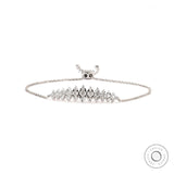 Front view of marquise inspired lab grown diamond bracelet on white background