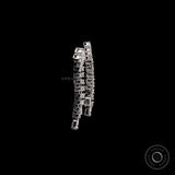 Modern cascading lab diamond double strand earrings for bridal wear