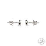 White gold angel wing studs with brilliant cut round diamonds