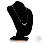 Round brilliant lab diamond marquise bar pendant detailed view