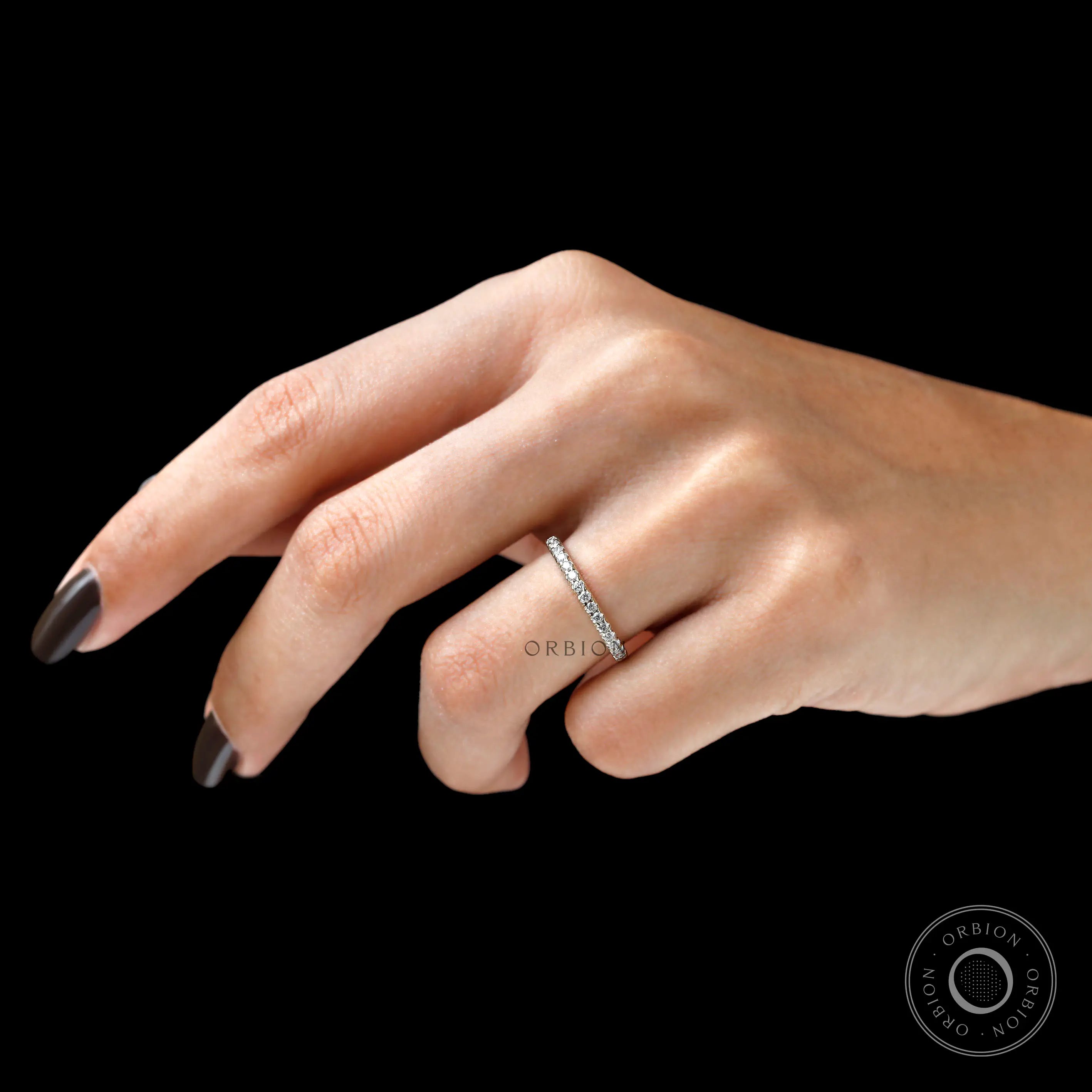 D E F color VS clarity round lab diamond wedding band