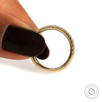 Minimalist pave wedding band paired for stacking