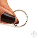 Side profile dome milgrain mens wedding band