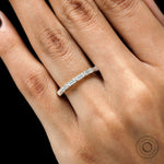 Emerald cut half eternity wedding band yellow gold