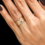 Wide layering band yellow gold