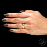 Luxury stacking ruby ring in yellow gold
