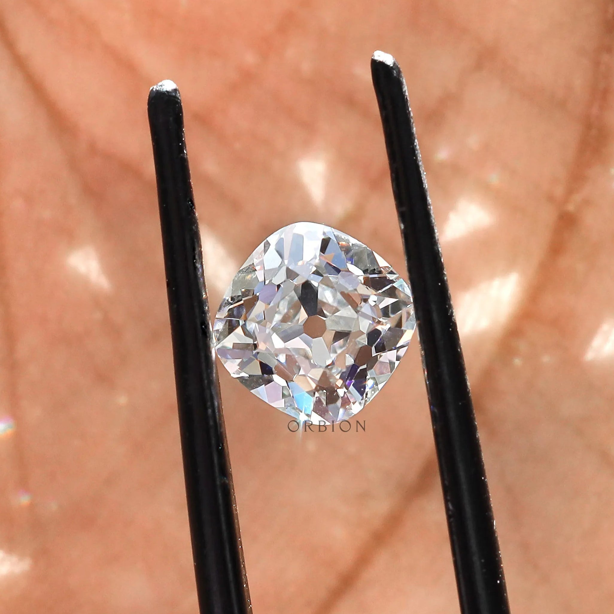 Colorless cushion lab diamond 2 ct antique cut loose stone