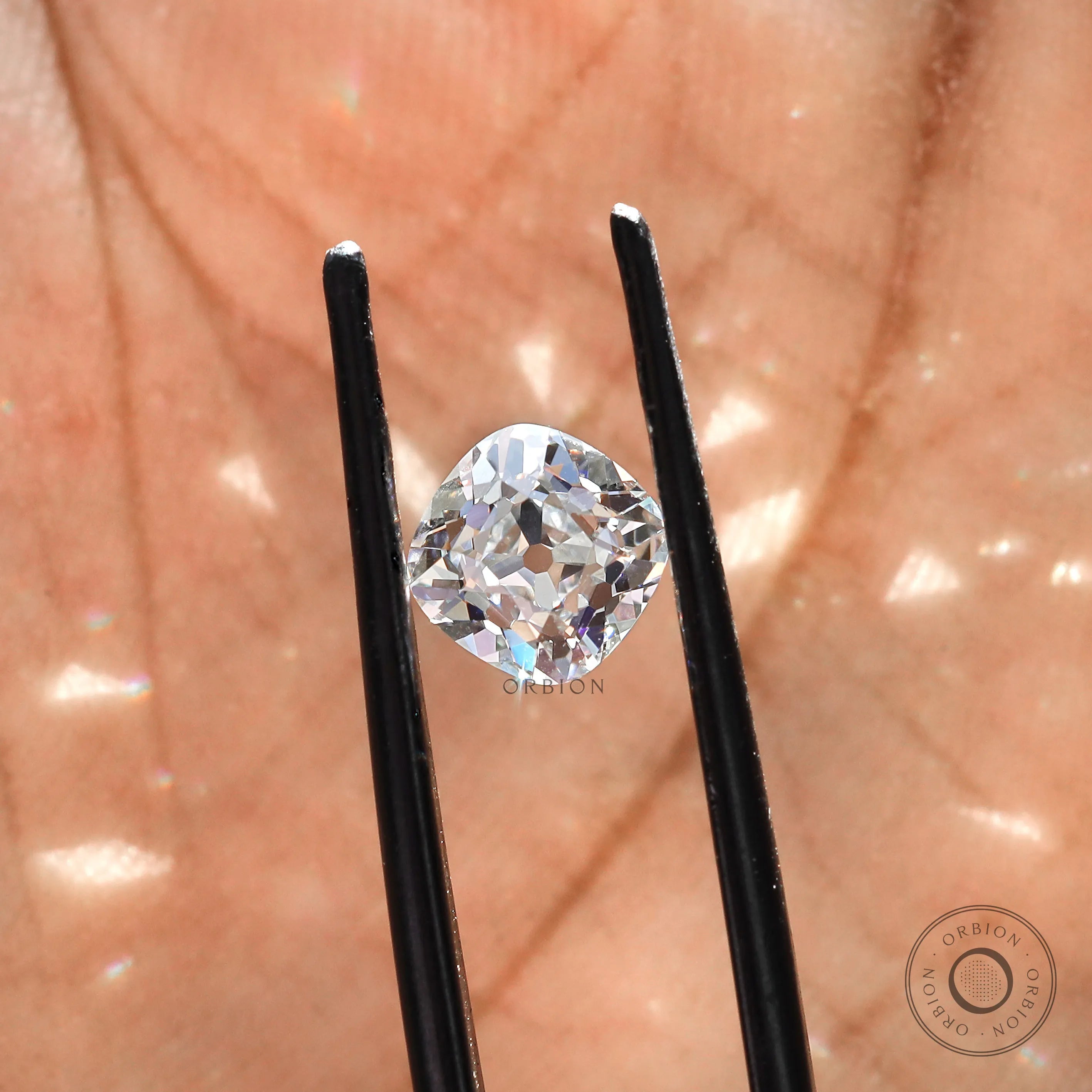 Colorless cushion lab diamond 2 ct antique cut loose stone