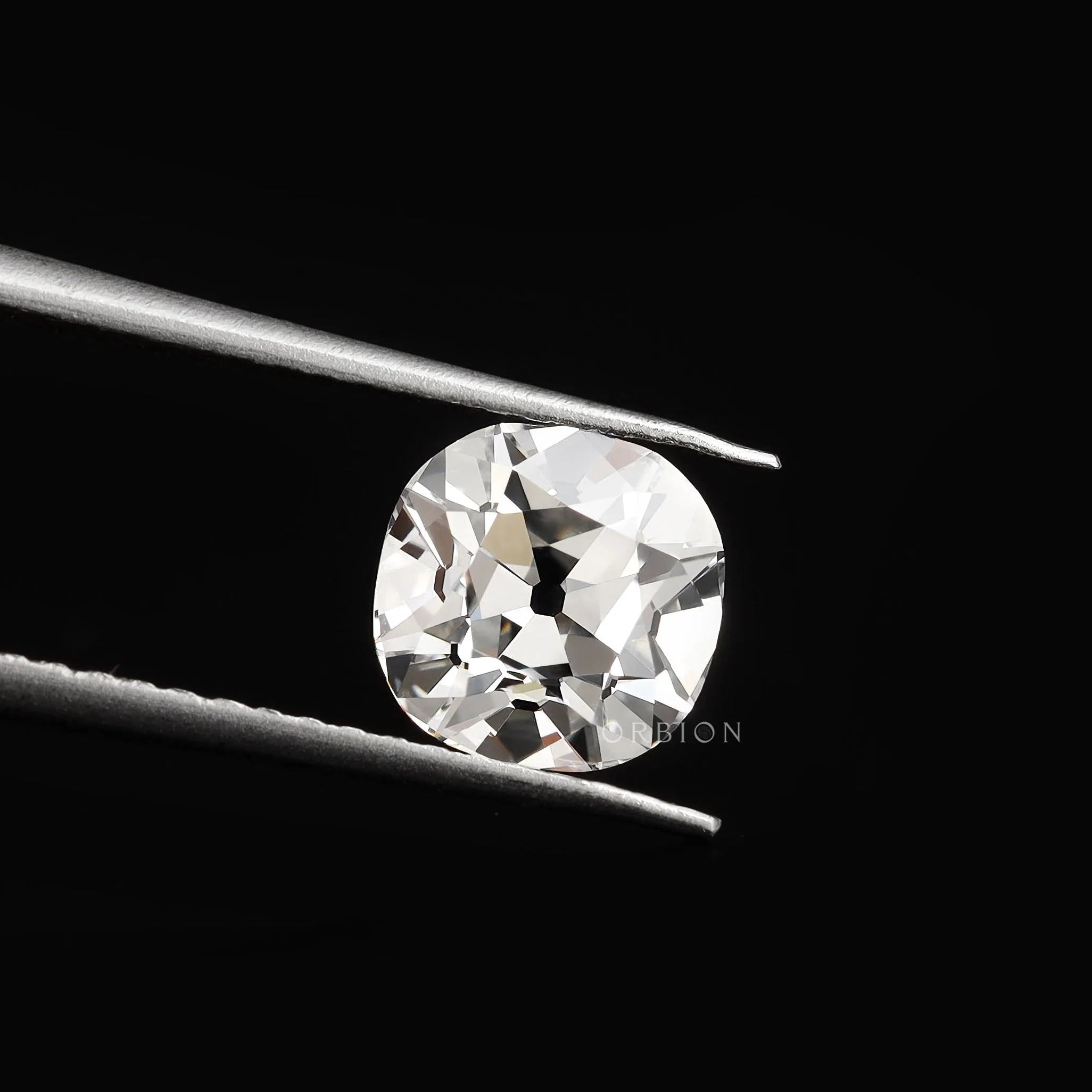 1.25 ct Old mine cut cushion lab grown diamond loose antique gemstone