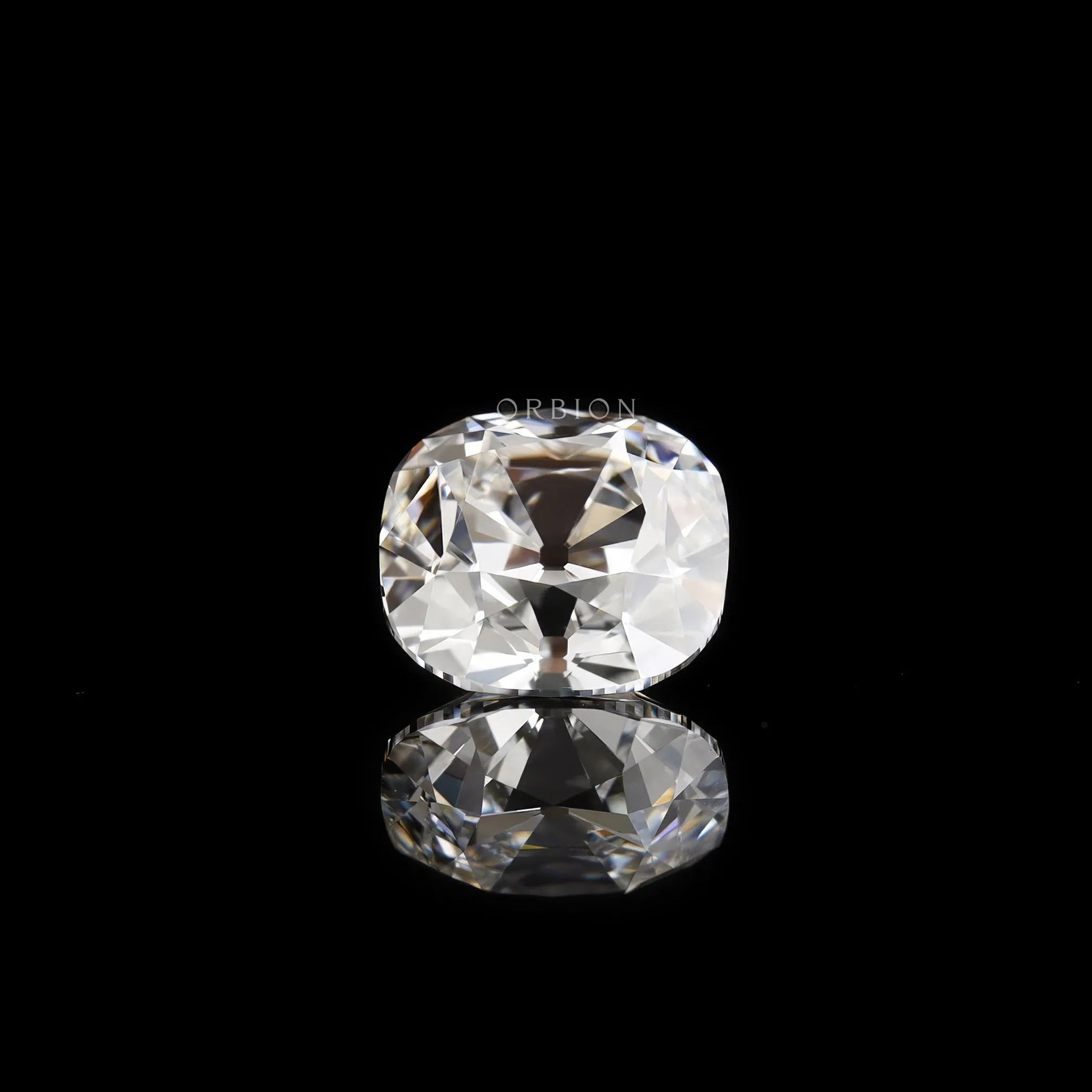 Cushion shape lab diamond 3 ct with vintage old mine brilliance