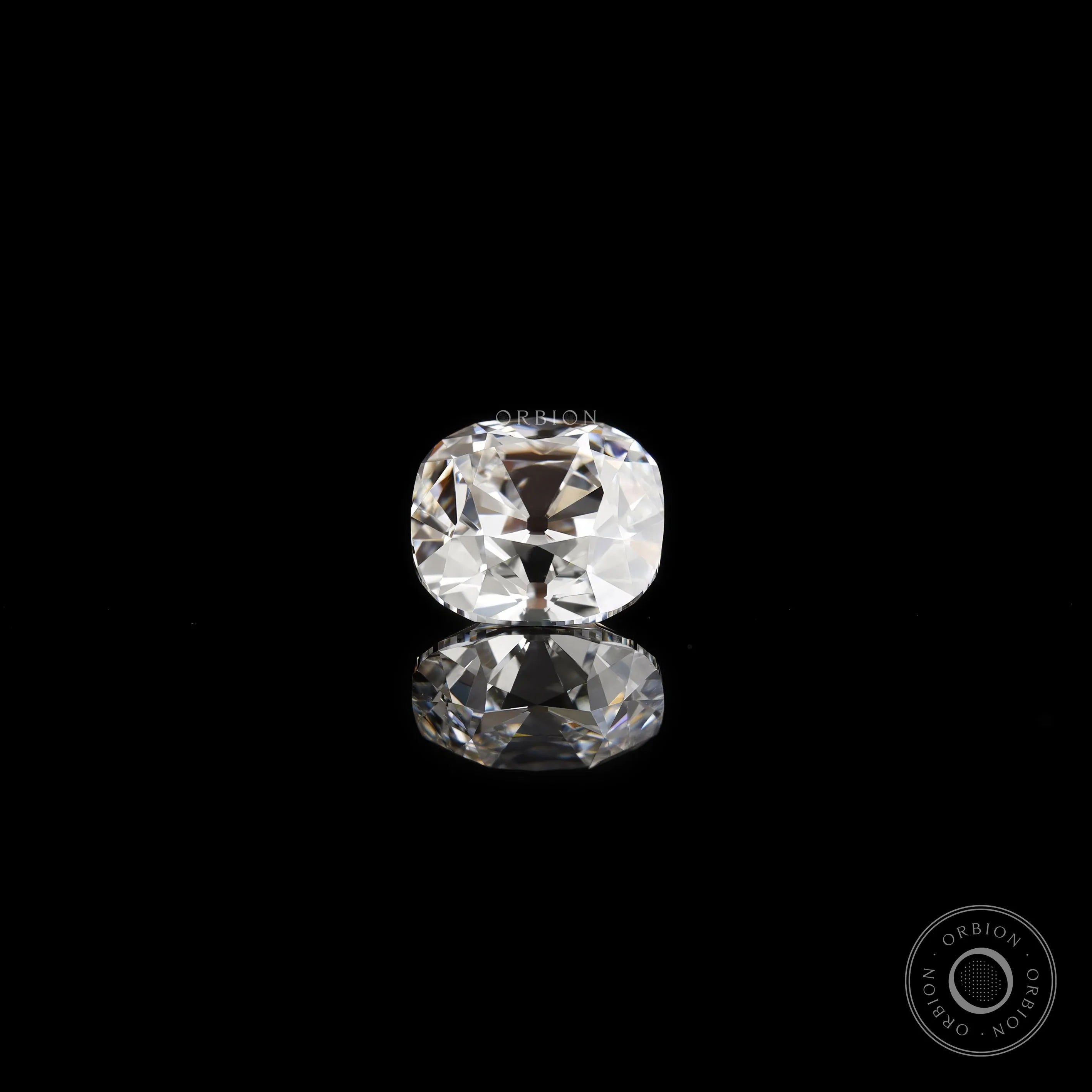 Cushion shape lab diamond 3 ct with vintage old mine brilliance