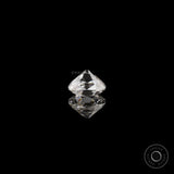 Colorless 3 ct cushion lab diamond with old mine cut sparkle
