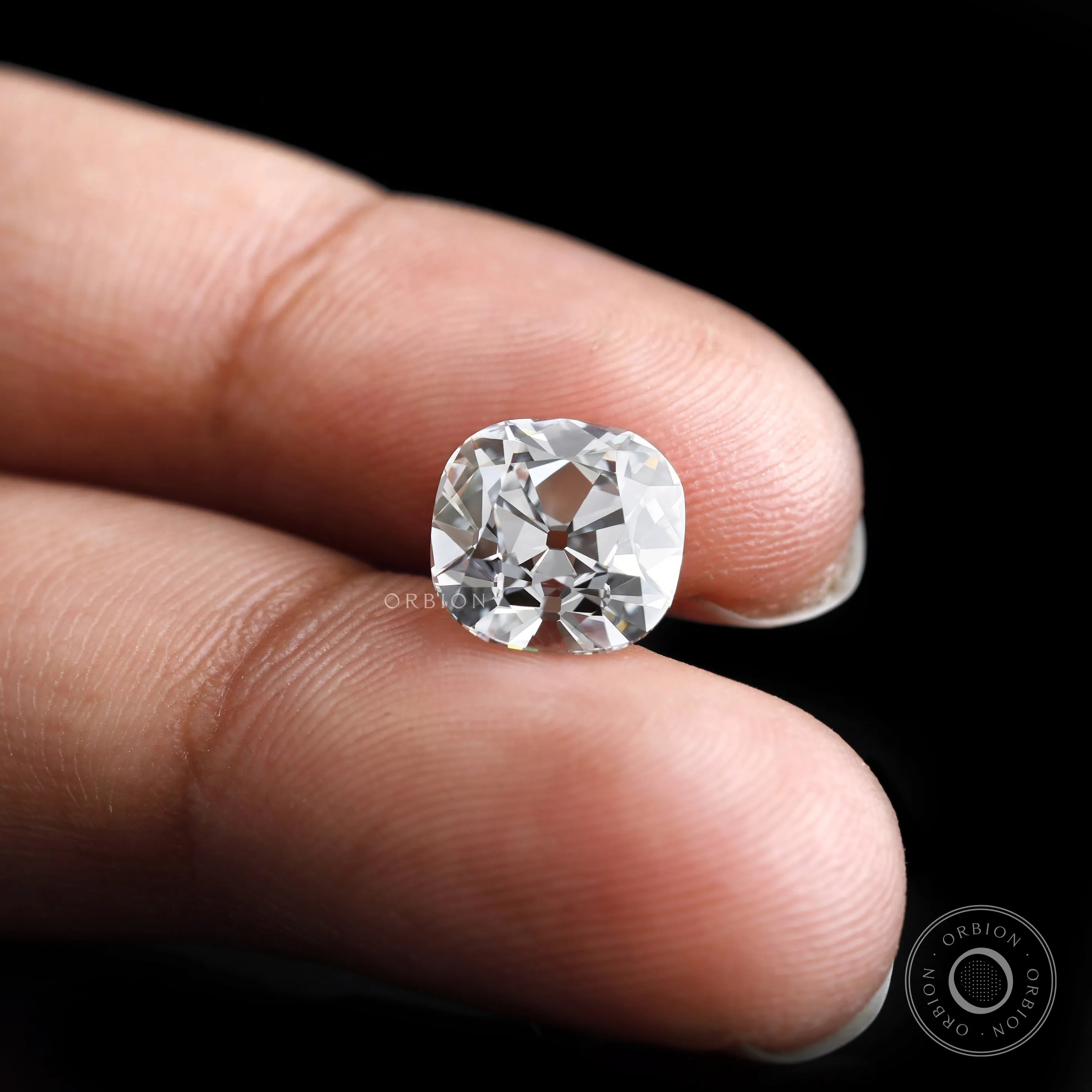3 ct Cushion lab diamond with antique cut and timeless brilliance