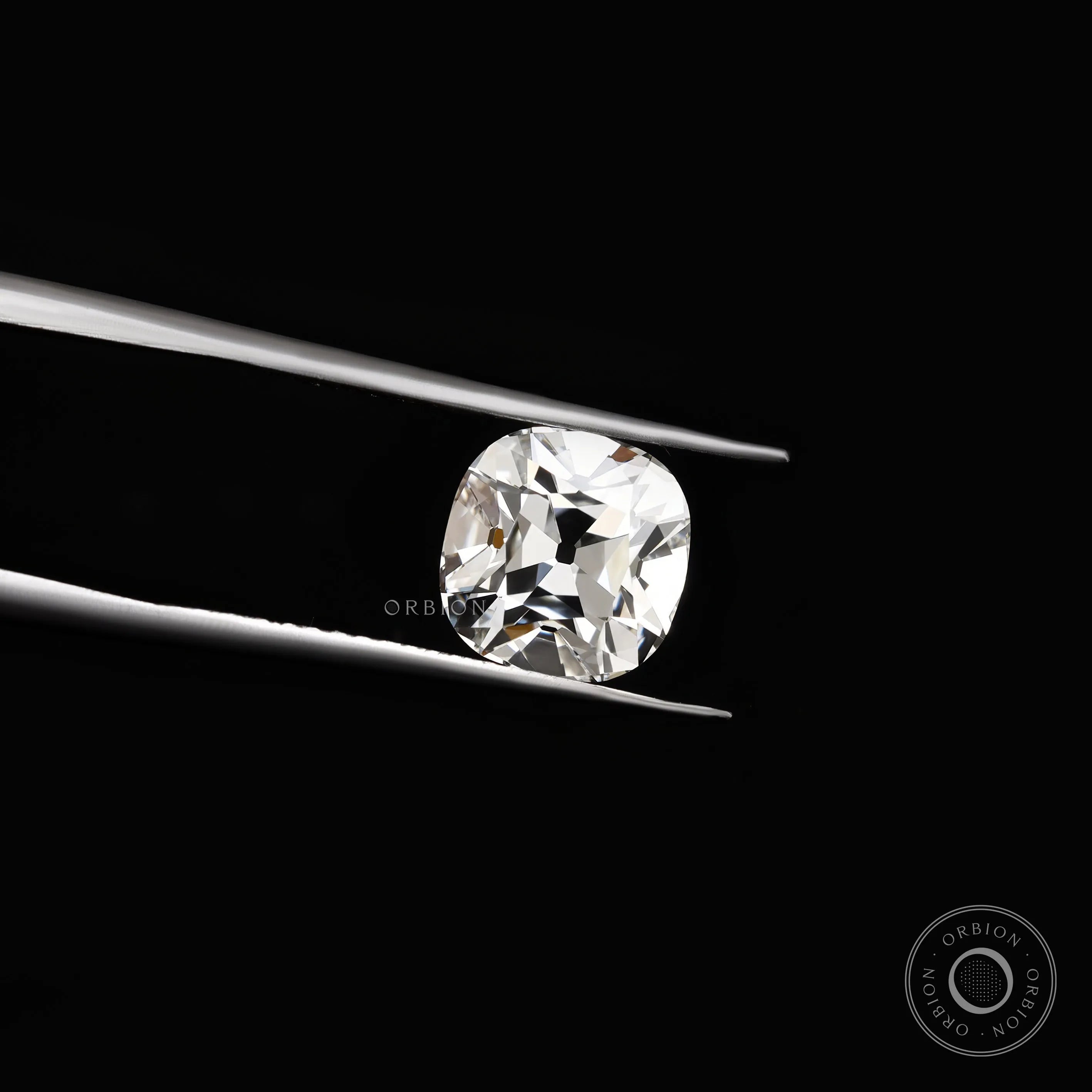3 ct Old mine cut cushion lab grown diamond loose colorless gemstone