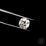 Colorless cushion lab diamond 3 ct with antique old mine faceting