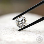 2 ct Cushion lab diamond with antique cut 