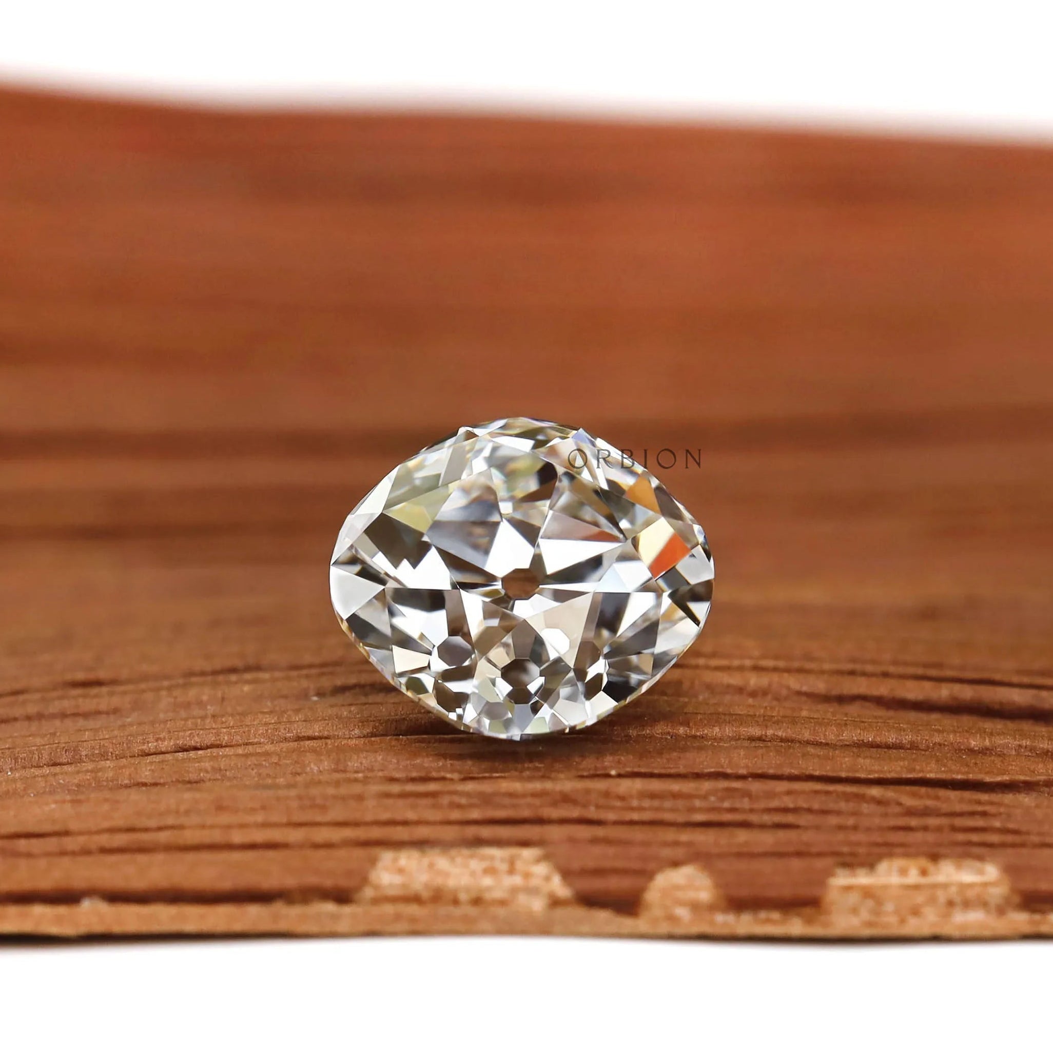Cushion shape eco lab diamond 2 ct with vintage old mine brilliance