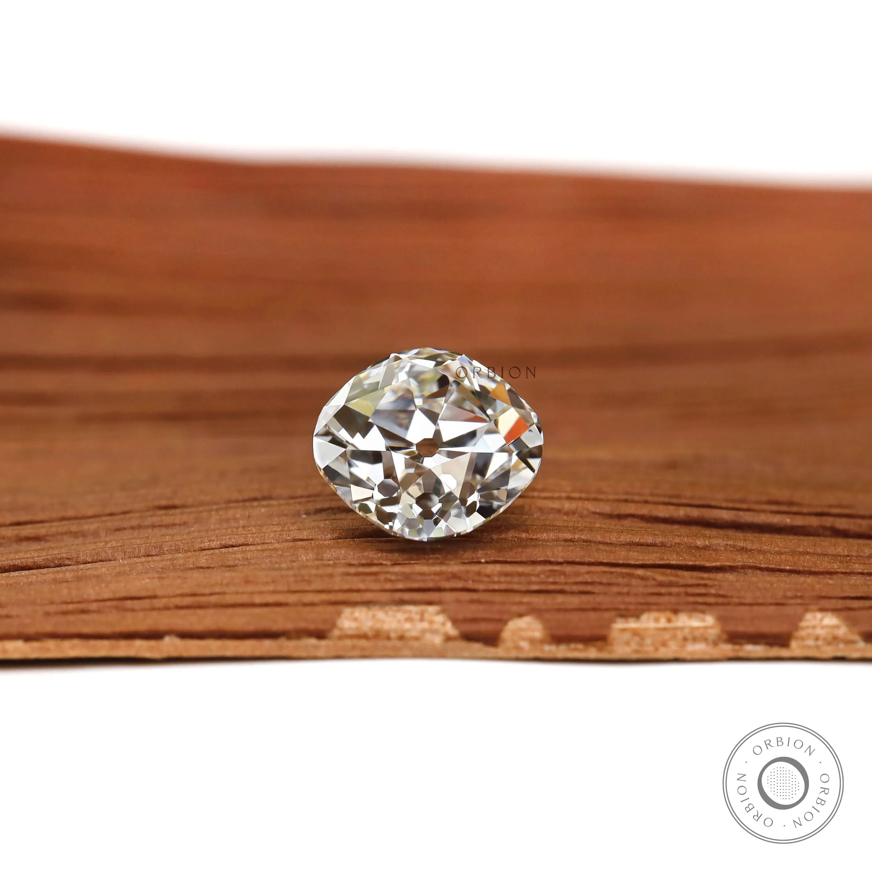 Cushion shape eco lab diamond 2 ct with vintage old mine brilliance
