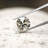 2.70 ct Cushion cut lab grown diamond with vintage sparkle