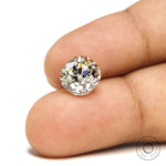 Custom jewelry cushion lab diamond 2.70 ct old mine cut