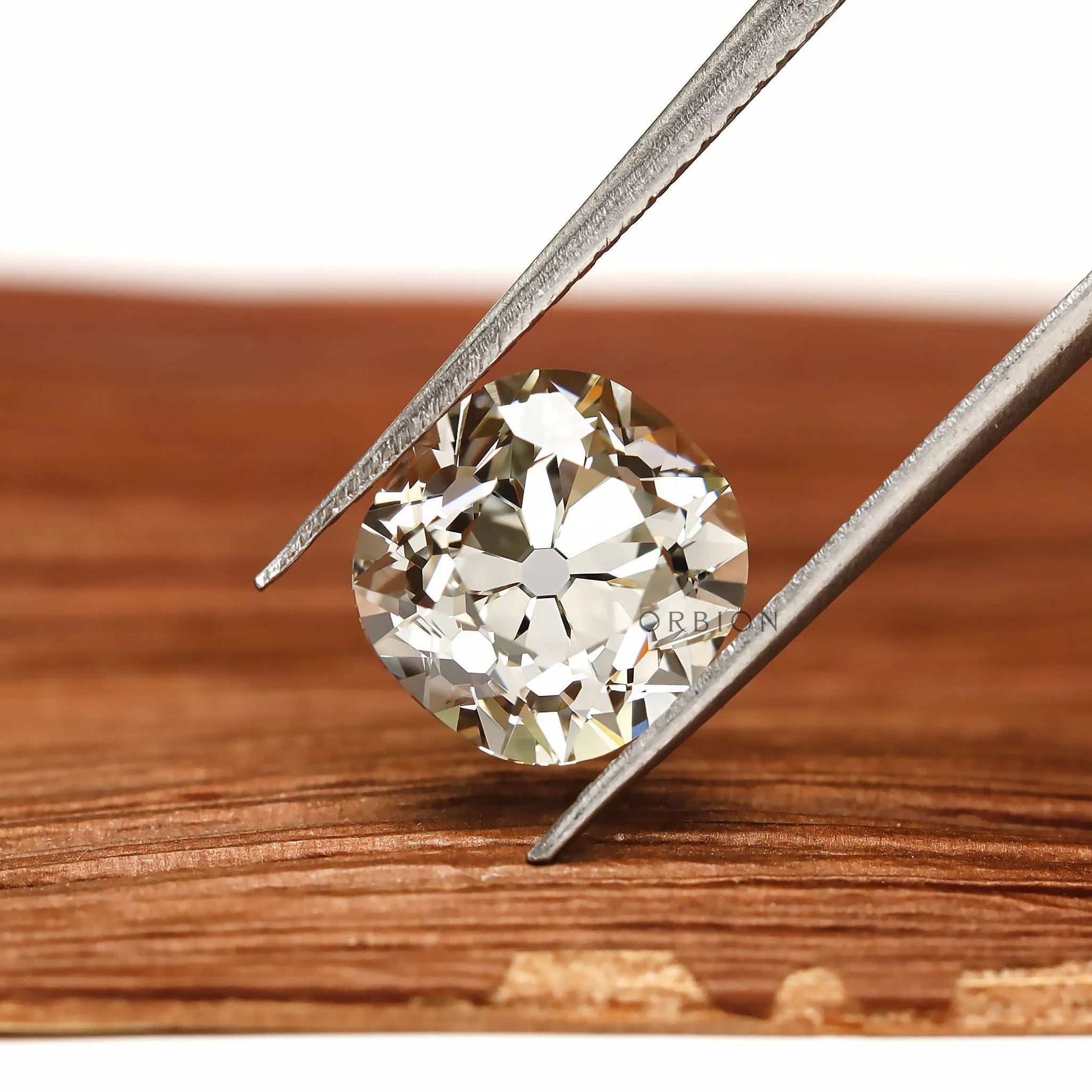 2.70 ct Antique cushion lab diamond with old mine brilliance