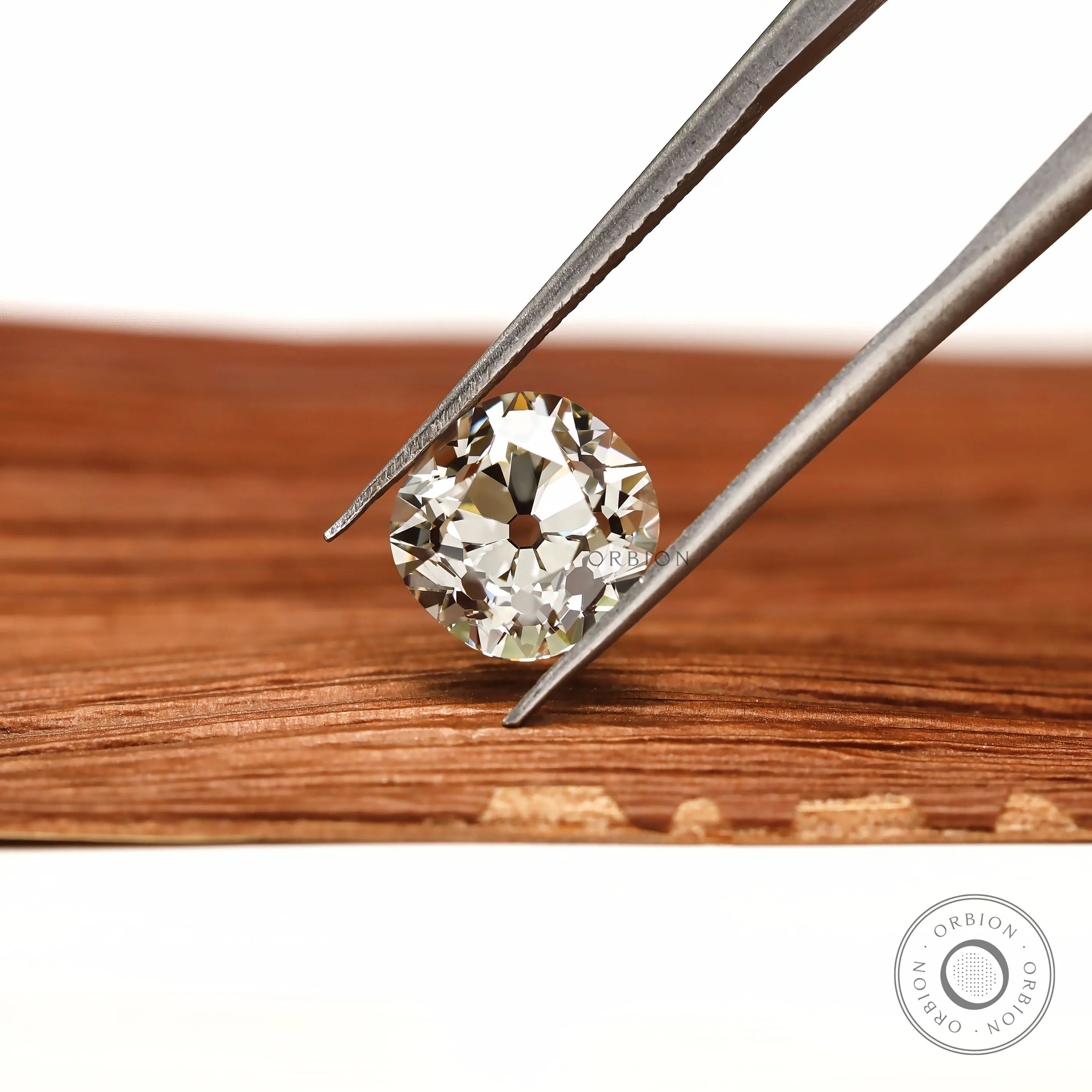 Antique old mine cut cushion lab grown diamond 2.70 ct loose gemstone